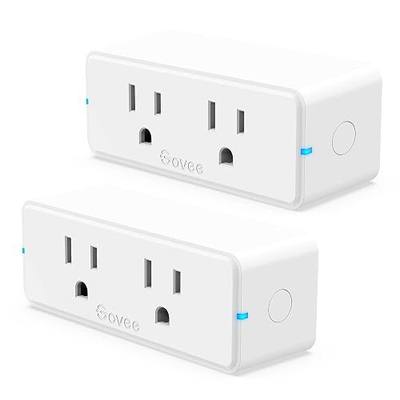 Govee Dual Smart Plug 2 Pack, 15A WiFi Bluetooth Outlet, 2-in-1 Design | Works with Alexa and Google Assistant, Remote Control via Govee Home App without Hub. Supports Timer, FCC and ETL Certified