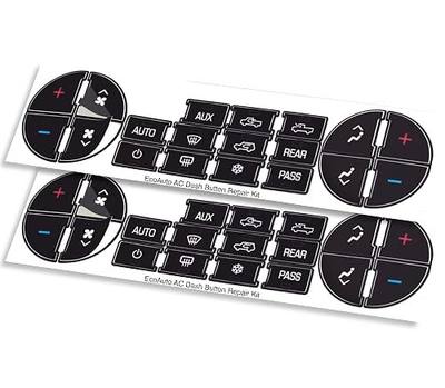 EcoAuto AC Dash Button Repair Kit for Select GM Vehicles - Fix Ruined Faded A/C Controls Premium Design & Made in USA (Pack of 2)