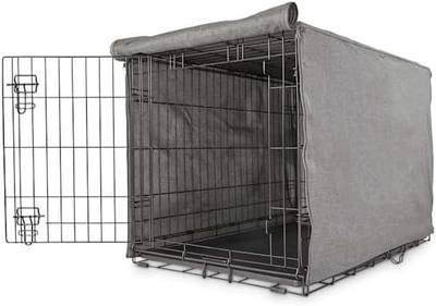 EveryYay by Petco Happy Place Grey Blackout Dog Crate Cover 19" L X 12.5" W X 14" H