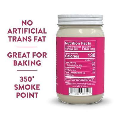 Fatworks, Certified Organic Leaf Lard, NON-GMO, USDA 100% Organic for Amazing Traditional Baking, Keto, Paleo, Everyday Cooking and Frying, Whole30 Approved, No Preservatives in Glass Jar, 14 OZ,
