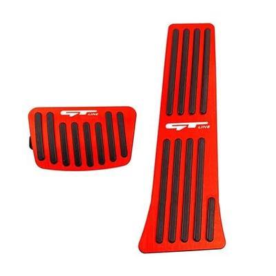 Aluminum Alloy Pedals Cover for K 5 2020 2021 2022 2023 2024 2025 2026 Non-Slip Auto No Drilling Aluminum Brake and Accelerator Pedal Covers 2PCS(RED)