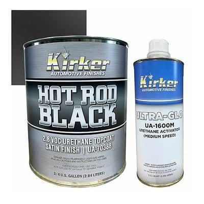 Hot Rod Black 2.8 VOC Urethane Topcoat Satin Finish UA-70388 3/4 Gallon with Medium Speed Activator
