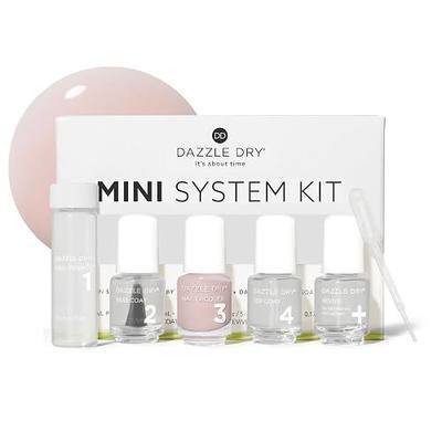 Dazzle Dry Mini Kit – Strawberry Macaron – 4 Step System (5 Piece Kit) | A Pale Strawberry With Lavender Undertones · Semi-Sheer · Cream Finish · Quick-Dry · 5 Manicures
