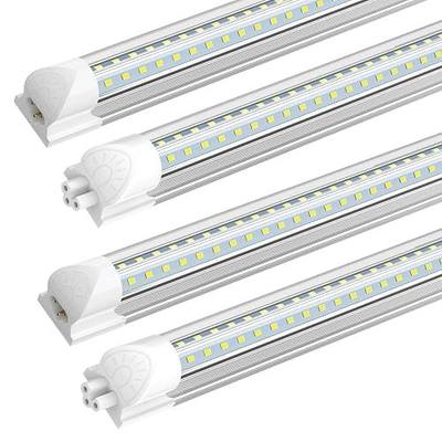SHOPLED LED Shop Light 4FT, 45W 6300LM 5000K Daylight White, V-Shape | Linkable T8 LED Tube Lights, 4 Foot Shop Lights for Workshop, Garage, Warehouse, Basement, ETL Listed, 4-Pack