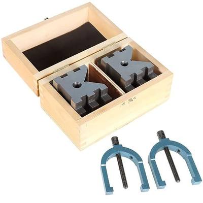 findmall 2-3/8 L X 2-3/4 W X 2 H Accuracy V-Block Clamp Set