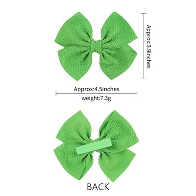 40PCS Big Hair Bows for Girls Twill Fabric Bows Hair Bows Clips Toddler Hair Accessories for Infant School Baby Girls