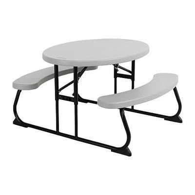 LIFETIME Kids Picnic Table, Folding Children’s Table Seats 4, UV‑Protected HDPE Top, Powder‑Coated Steel Frame, Stain‑Resistant, Indoor/Outdoor Durable Play Table