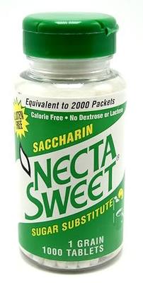 NSI SWEETENERS Necta Sweet Saccharin Tablets, 1-Grain, 1000 Count (Pack of 2)