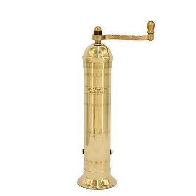 Alexander Home Original Greek Pepper Mill, 9-Inch Brass – European Manual Pepper Grinder Refillable