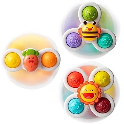 3PCS Suction Cup Spinner Toys for 1-2 Year Old Boys Spinning Toys Sensory Toys for Toddlers 1-3 Gifts for 1 Year Old Girls