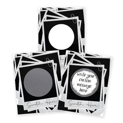 My Scratch Offs Make Your Own DIY Scratch Off Cards - 20 Pack 3 x 4 Inch Custom Note Cards & Stickers for Party Games, Gender Reveal, Fundraisers