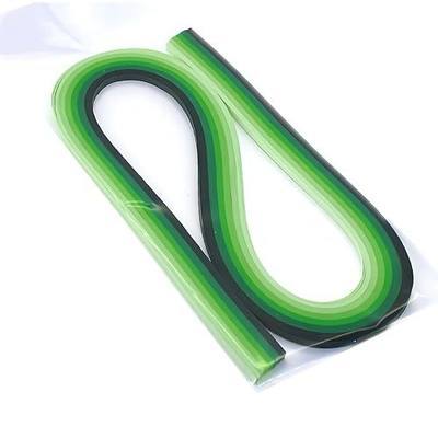 ODETOJOY Green Gradient Quilling Strips - 5MM, 21in Long, 120 Pcs - Ideal for Filigree & Color - Ramp Crafts