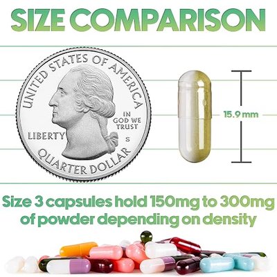 XPRS Nutra Size 3 Empty Capsules - 1000 Count Empty Gelatin Capsules - Pills DIY Capsule Filling - Clear Pure Bovine Pill Gel Cap Fillable for Do-It-Yourself Vitamins and Supplements