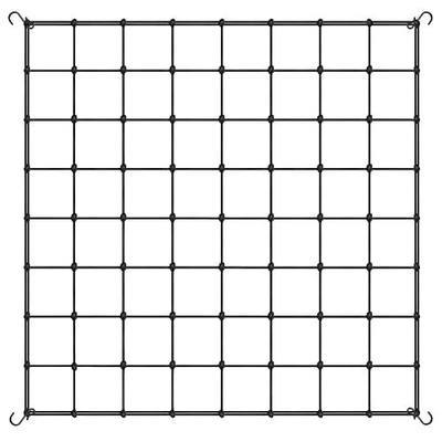 iPower 4x4FT Flexible Elastic Trellis Netting with Hooks for Grow Room, Climbing Plants Support, 1 Pack, Flowers & Vegetables