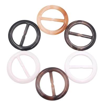 UPSTORE 6PCS Plastic Round Circle Scarf Ring Scarves Buckle Clasp Clips Clothing Ring Wrap Holder for Neckerchief T-shirt