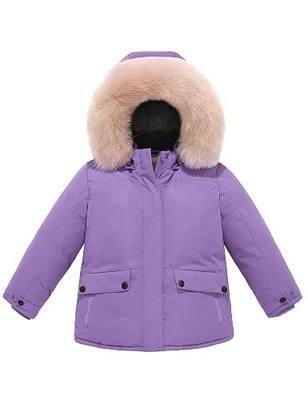 WenVen Girls Winter Thick Jacket Waterproof Warm Down Coat Detachable Hat Parka Jacket