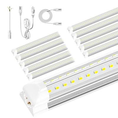 ONLYLUX 8ft LED Shop Light - 90W 12000lm 5000K Super Bright (10 Pack) | 8 Foot LED Shop Light Fixture, V Shape Bulbs for Garage, Workshop, Warehouse, Plug and Play, Energy Efficient