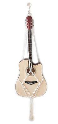 Macrame Guitar Hanger - Boho Wall Mount Holder for Acoustic & Electric Guitars
