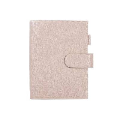 Moterm Leather Cover for Stalogy B6 - with Back Pocket, Pen Loop and Card Slots (Pebbled-Taupe, B6+)
