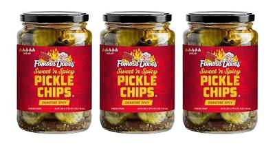 Famous Dave's - 3 pck Sweet n' Spicy Pickle Chips (72 oz.) | Famous Dave's Sweet 'n Spicy Pickle Chips deliver crisp, sweet, tangy flavor with a gentle kick of heat.