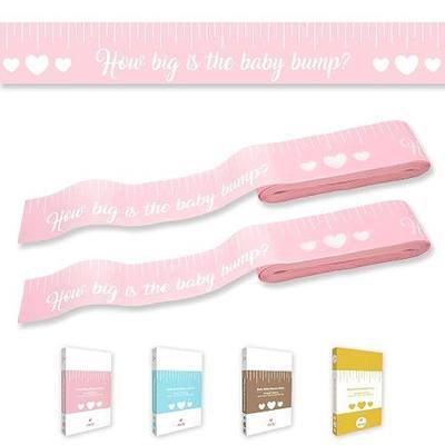 Party Hearty Baby Bump Measure Game, 2 Rolls, Baby Shower Game - Pink | 2 Inch Wide x 150 Feet Long x 2 Rolls, Sturdy but easy to tear, Fun & Easy Idea