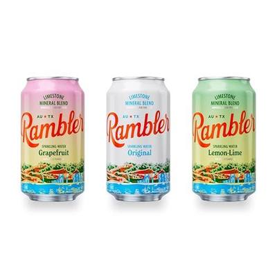 AUTX RAMBLER Variety Pack Sparkling Water, 12 Ounce (3 x 8 Pack) | Texas Limestone Mineral Blend, Assorted Flavors, Calcium, Magnesium & Potassium, Crisp Carbonation, Nothing Artificial