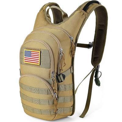 SHARKMOUTH Hydration Pack, Tactical Molle Hydration Pack Backpack 900D with 2L Hydration Water Bladder, Military Daypack for Running, Hiking, Cycling, Climbing, Hunting &Working Out