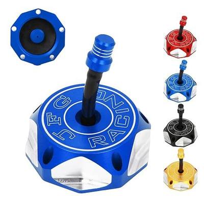 JFG RACING Dirt Bike Gas Fuel Tank Cap for DRZ50/70/125/400/400E, BLUE | DRZ50/70/125/400/400E, LT-R450, LT-Z250/400/400Z, TE250, YZ250, TTR250, Raptor 125/250/350/660, YFZ450 And More ATV