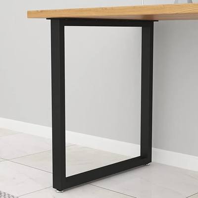 DR.IRON Metal Black Table Legs 28''H*24''W, Heavy Duty Desk Legs, Set of 2