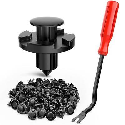 Nilight 100PCS Nylon Bumper Rivet Fender Clips OEM Replaces Nissan: 01553-093210 8mm,1PC Bonus Fastener Remover