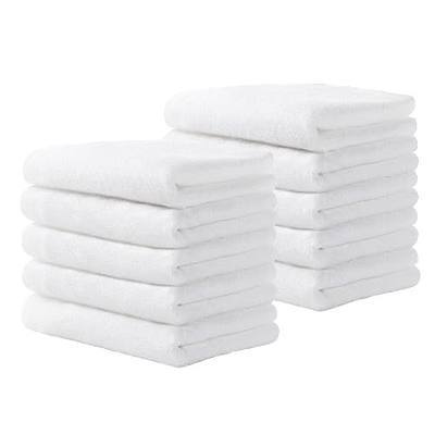 Yoofoss Luxury Washcloths Towel Set 10 Pack Baby Wash Cloth for Bathroom-Hotel-Spa-Kitchen Multi-Purpose Fingertip Towels & Face Cloths - White