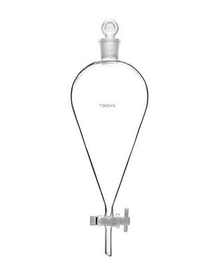 QWORK 1000ml Separating Funnel with 24/29 Joints and Stopcock