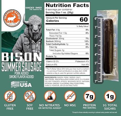 Pearson Ranch Wild Game Summer Sausage Gift Set – Exotic Meat Variety Pack – Elk, Bison, Venison, Wild Boar & Fender Blend (Rabbit, Alligator, Venison, Elk, Bison) – 5-Pack