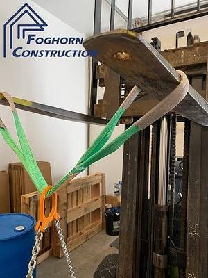 55 Gallon Drum Lifting Chain Hoist with 1 Ton Capacity - Webbing Sling Included for Extra Attachment Options Forklift, Crane, Jib Boom, Chain Lifter