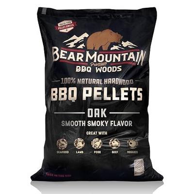 Bear Mountain Oak Wood Pellets for Smoker, Grill, & BBQ, 40lb Bag | Works in All Pellet Grills, Pure 100% Hardwood - No Fillers or Oils - Delivers Low Ash & Rich, Authentic Smoke Flavor