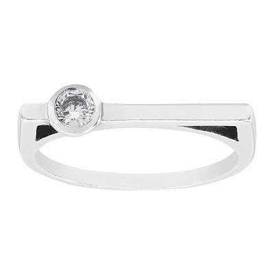 Silpada 'Parker Bar' Cubic Zirconia Ring in Sterling Silver