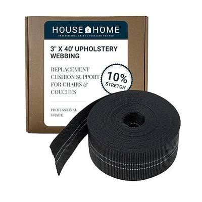 House2Home Elastic Furniture Webbing Roll, 3" x 40' Repair Support
