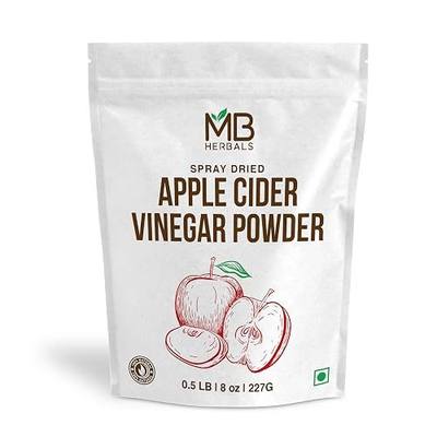 MB Herbals Apple Cider Vinegar Powder | 227G (8 oz/Half Pound) | 75 Servings | Spray Dried | Gluten Free | No Preservatives