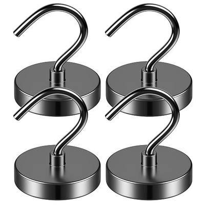 Grtard 4 Pack Magnetic Hooks Heavy Duty, 110lbs Strong Magnet Hook | Large Magnetic Hooks for Cruise Cabins, Magnets with Hooks for Cruise, Curtain, Home, Kitchen, Workplace