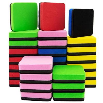 OWLKELA 30 Pcs Dry Erase Erasers, Assorted Colors | EVA Material, Magnetic Whiteboard Eraser, Ideal for Magnetic Soft Whiteboard, Glass Whiteboard and Dry Erase Board