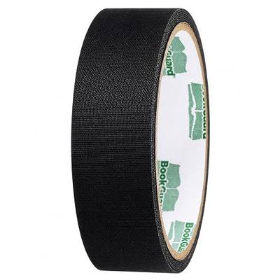 BookGuard Cloth Book Binding Tape, 1 Inch Black, 5 Yard Roll | 13 Mil Vinyl-Coated Cotton Book Repair Tape for Spines, Hinges, Covers, Bibles and Hymnals. Made in USA