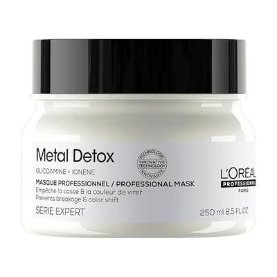L’Oreal Professionnel Metal Detox Mask - Hydrating Hair Mask For Dull & Brittle Hair, Prevents Damage & Color Fading