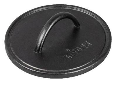 Lodge Pre-Seasoned Round Cast Iron Press - Cast Iron Griddle Press for a Restaurant-Quality Sear - Unparalleled Heat Retention - Use on the Stove or the Grill - 8 Inch