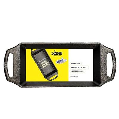 Lodge Seasoned Cast Iron Loaf Pan 8.5 Inches - Pre-Seasoned Rectangular Cast Iron Bakeware- Even Browning Bread Pan with Easy-Release Finish - PFAS-Free Non-Toxic Cookware