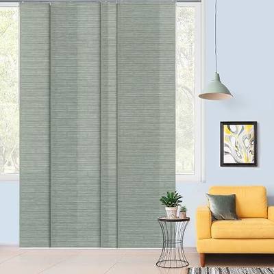 GoDear Design Panel Blinds 45.8"-86" x 96", Blushing Hippo | Fits Windows, Patio Doors, Sliding Glass and Closet Doors with Adjustable Track and Trimmable Panels to 96"