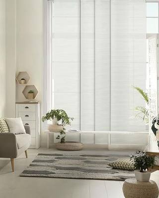 GoDear Design Panel Blinds 45.8"-86" x 96", Leisure | Fits Windows, Patio Doors, Sliding Glass and Closet Doors with Adjustable Track and Trimmable Panels to 96"
