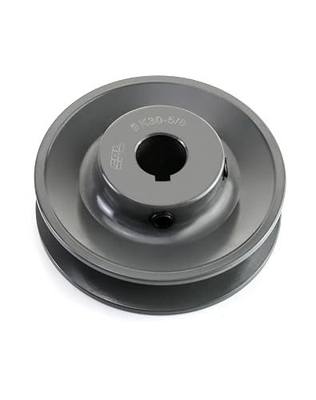 QWORK BK3058 V-Belt Pulley Single Groove, 4L/A or 5L/B V-Belt, 5/8" Bore, 3.15" OD A Belt or Cross Section Classical Cast Iron Fixed Bore 1 Groove V-Belt Sheave, for Many Existing Drive Design