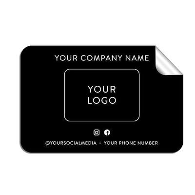 100 Rectangle Custom Vinyl Stickers Label Stickers for Small Business Logo Personalized Logo Labels for Handmade, Packaging, Bottle, Jars, Can