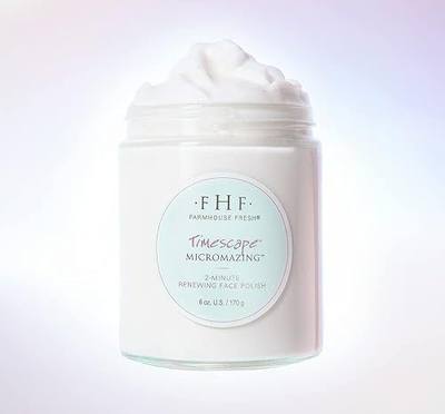 FarmHouse Fresh Face Exfoliator, Plant-Based Face Scrub, Gentle Exfoliating Polish with Cucumber Extract, Timescape Micromazing Facial Polish, 6 Oz