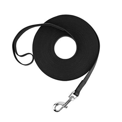 Waterproof Long Leash Durable Dog Recall Training Lead Great for Outdoor Hiking, Training, Yard, Beach and Swimming (Black, 15ft)